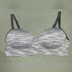 No Boundaries Black and Gray Bra